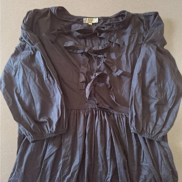 Elegant Navy Long Sleeve Dress - Picture 6 of 8